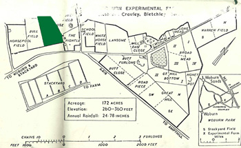 Workhouse Field shown in green